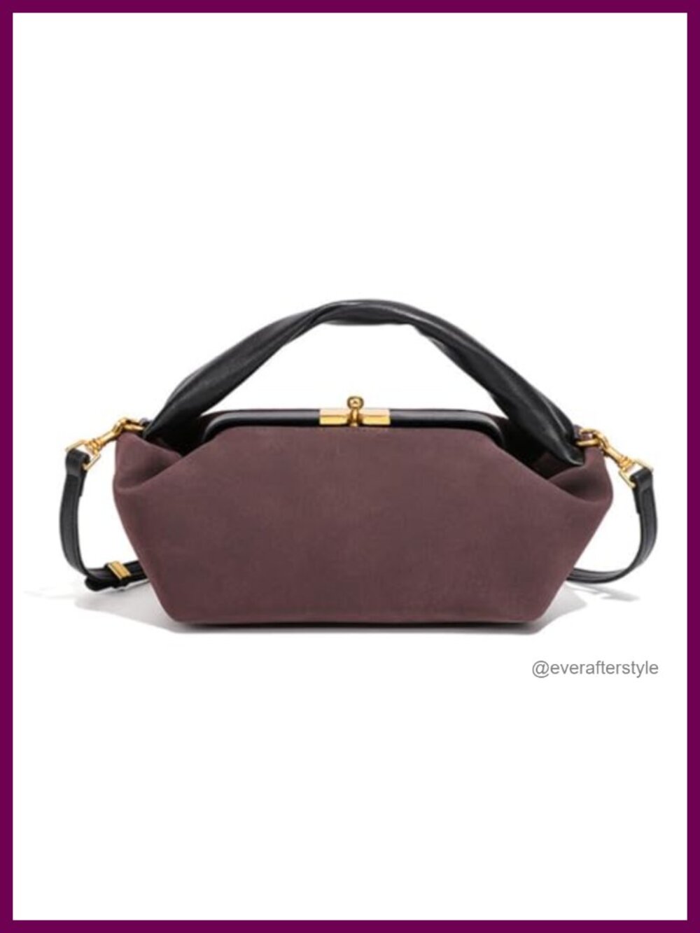 Suede Leather Mini Crossbody Bag Dumpling Small Top Handle Purse